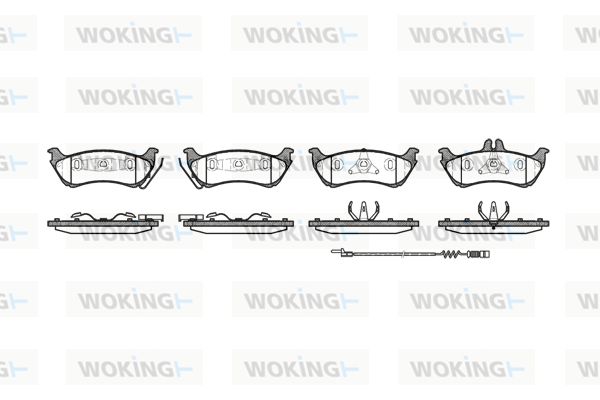 Комплект гальмівних накладок, дискове гальмо, WOKING P7983.11 Комплект гальмівних накладок, дискове гальмо, WOKING P7983.11