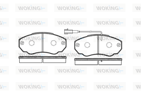 Комплект гальмівних накладок, дискове гальмо   P8603.01   WOKING