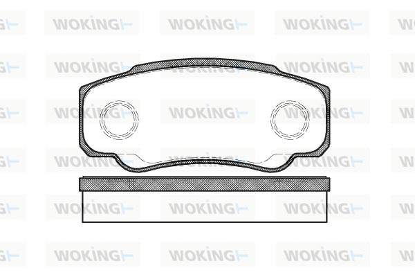 Комплект гальмівних накладок, дискове гальмо   P8613.00   WOKING