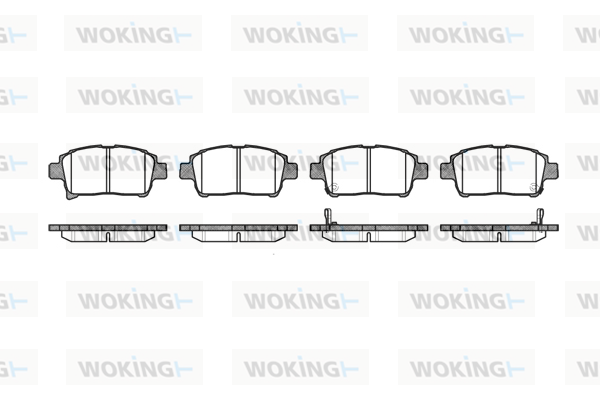 Комплект гальмівних накладок, дискове гальмо   P8713.02   WOKING