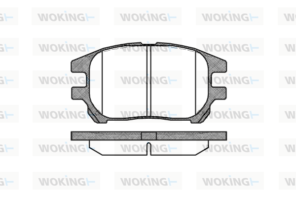 Комплект гальмівних накладок, дискове гальмо   P8723.00   WOKING