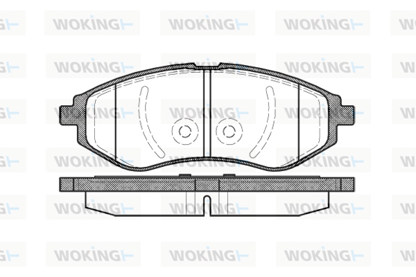 Комплект гальмівних накладок, дискове гальмо   P8863.00   WOKING