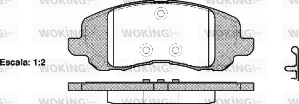 Комплект тормозных колодок, дисковый тормоз   P9043.20   WOKING