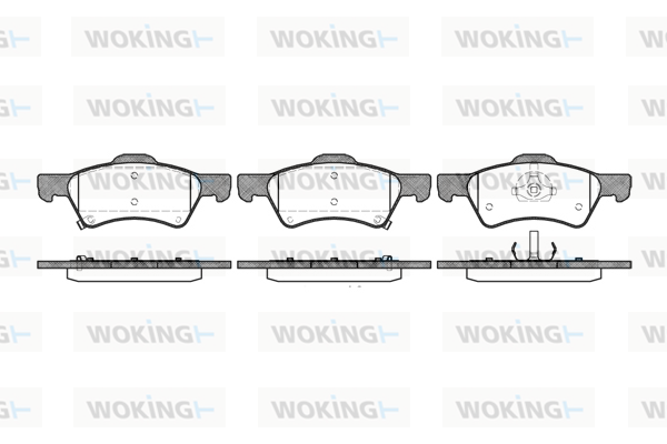 Комплект гальмівних накладок, дискове гальмо   P9103.02   WOKING