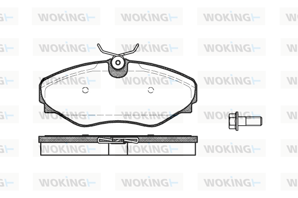 Комплект тормозных колодок, дисковый тормоз   P9343.20   WOKING