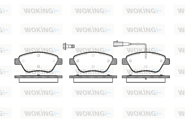 Комплект гальмівних накладок, дискове гальмо   P9583.01   WOKING