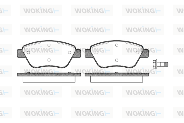 Комплект гальмівних накладок, дискове гальмо   P9583.10   WOKING