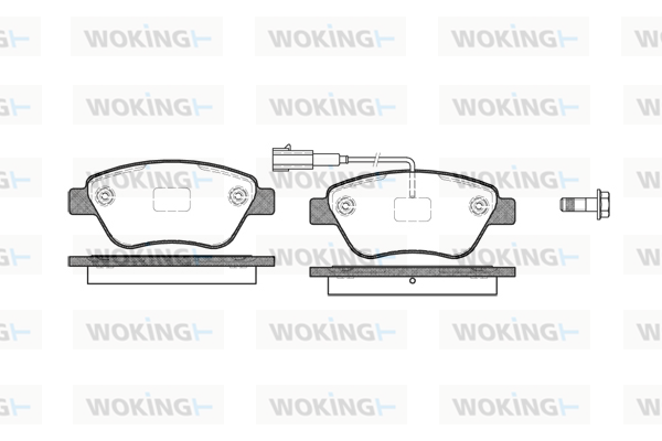 Комплект гальмівних накладок, дискове гальмо   P9583.11   WOKING