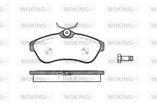 Комплект тормозных колодок, дисковый тормоз   P9803.00   WOKING