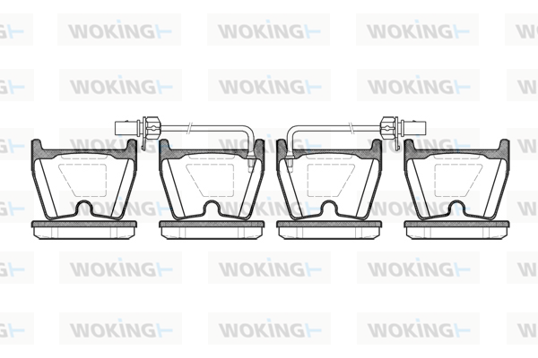 Комплект гальмівних накладок, дискове гальмо   P9963.02   WOKING