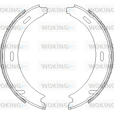 Комплект гальмівних колодок, стоянкове гальмо   Z4093.01   WOKING