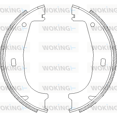 Комплект гальмівних колодок, стоянкове гальмо   Z4406.00   WOKING