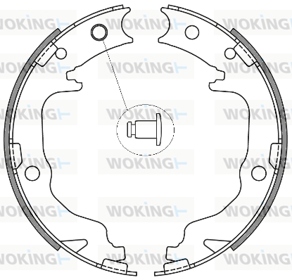 Комплект тормозных колодок, стояночная тормозная система   Z4641.00   WOKING