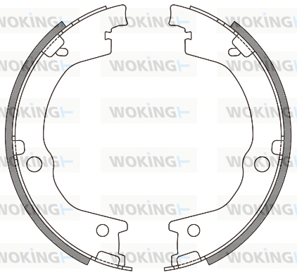 Комплект тормозных колодок, стояночная тормозная система   Z4644.00   WOKING