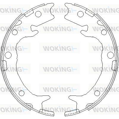 Комплект гальмівних колодок, стоянкове гальмо   Z4737.00   WOKING