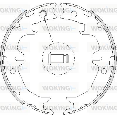 Комплект тормозных колодок, стояночная тормозная система   Z4742.00   WOKING