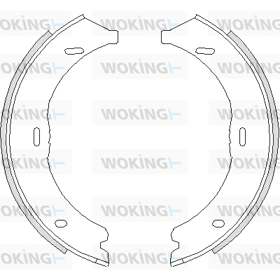 Комплект гальмівних колодок, стоянкове гальмо   Z4745.00   WOKING