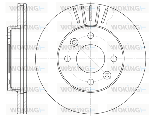 Тормозной диск   D6080.10   WOKING