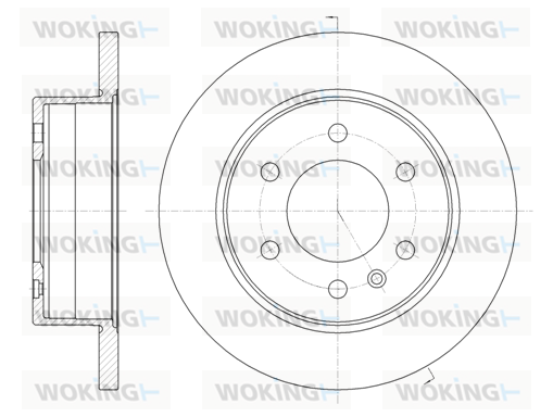 Тормозной диск   D61035.00   WOKING