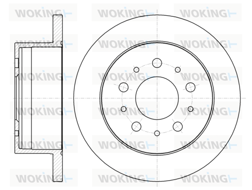 Тормозной диск   D61055.00   WOKING