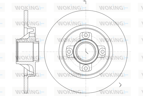 Тормозной диск   D61058.00   WOKING