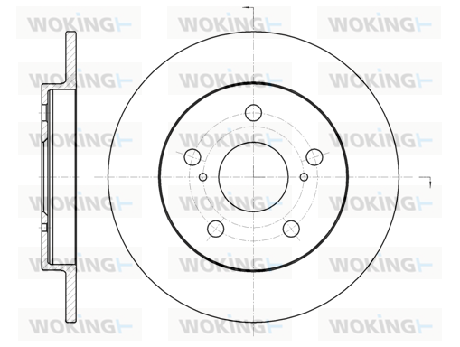 Тормозной диск   D61074.00   WOKING