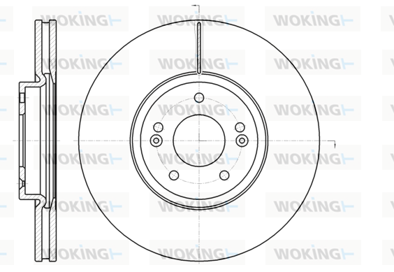 Тормозной диск   D61102.10   WOKING