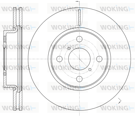 Тормозной диск   D61169.10   WOKING