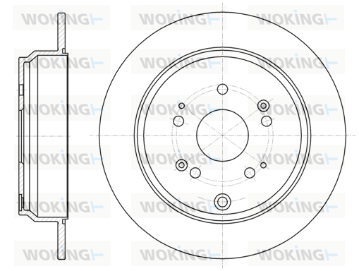 Тормозной диск   D61174.00   WOKING