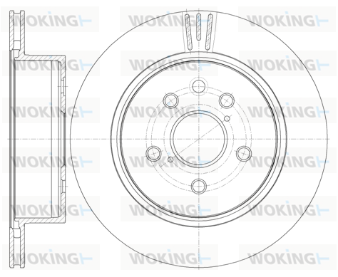 Тормозной диск   D61255.10   WOKING