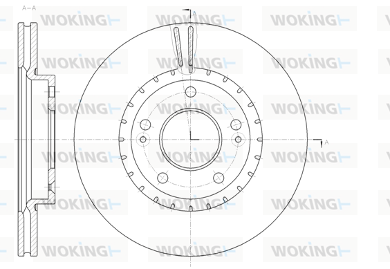 Гальмівний диск   D61434.10   WOKING