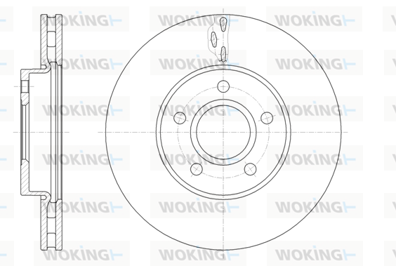 Тормозной диск   D61560.10   WOKING