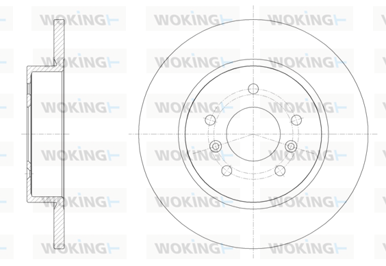 Тормозной диск   D61582.00   WOKING