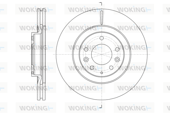 Тормозной диск   D61638.10   WOKING
