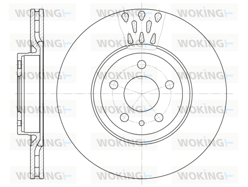 Тормозной диск   D6316.10   WOKING
