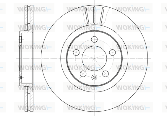 Тормозной диск   D6546.10   WOKING