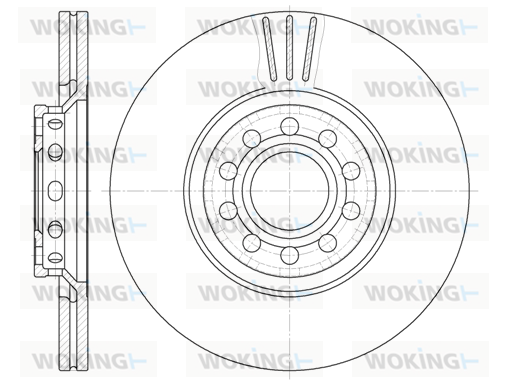 Тормозной диск   D6596.10   WOKING