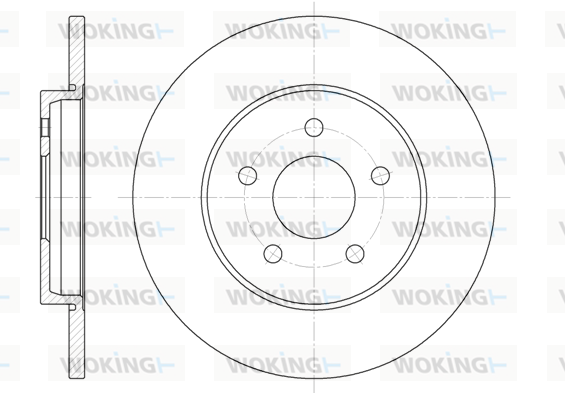Гальмівний диск   D6661.00   WOKING