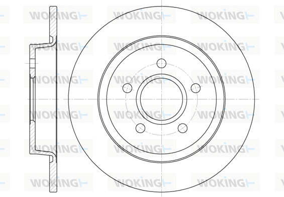 Тормозной диск   D6712.00   WOKING
