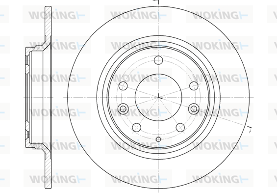 Гальмівний диск   D6881.00   WOKING