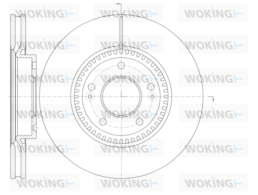 Тормозной диск   D6988.10   WOKING