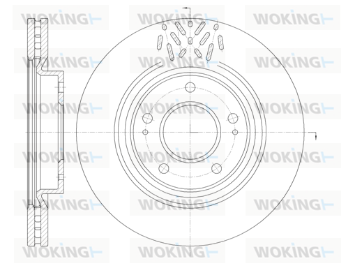 Тормозной диск   D6996.10   WOKING
