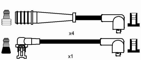 Комплект проводов зажигания 8470 NGK #1