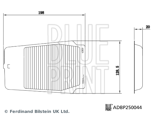 Фільтр, повітря у салоні   ADBP250044   BLUE PRINT