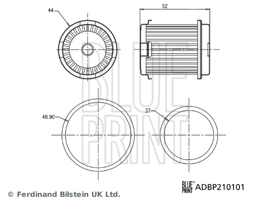 Гидрофильтр, автоматическая коробка передач   ADBP210101   BLUE PRINT