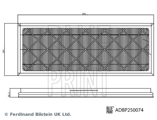 Комплект фильтра, салонный воздух   ADBP250074   BLUE PRINT