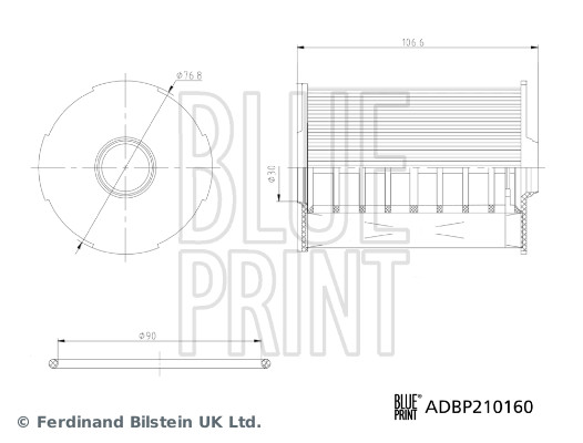 Оливний фільтр   ADBP210160   BLUE PRINT