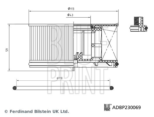 Топливный фильтр   ADBP230069   BLUE PRINT