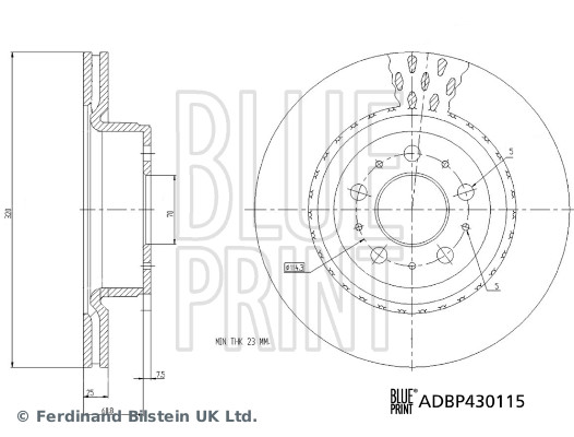 Тормозной диск   ADBP430115   BLUE PRINT