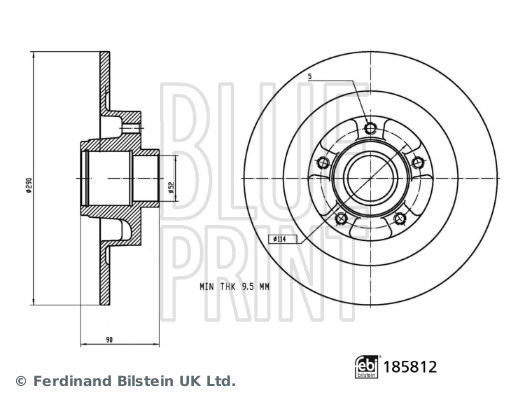 Гальмівний диск   ADBP430173   BLUE PRINT